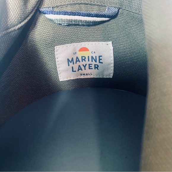 Marine Layer Women’s Small XS Chore Coat Shirt Olive Green 100% Cotton XS New - Picture 8 of 9